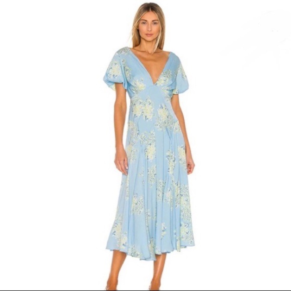 Free People Blue Floral Dress